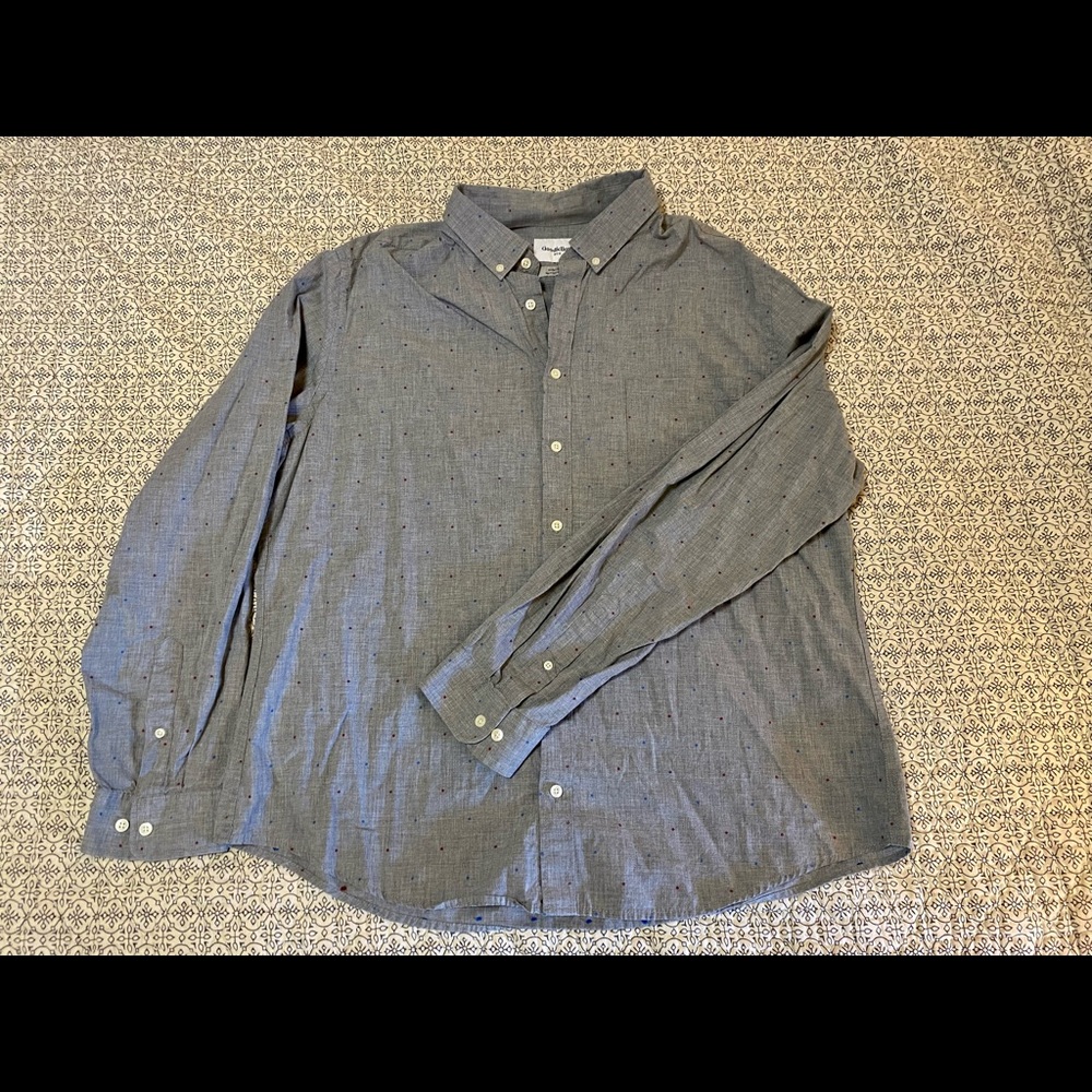 Small polka dots button down